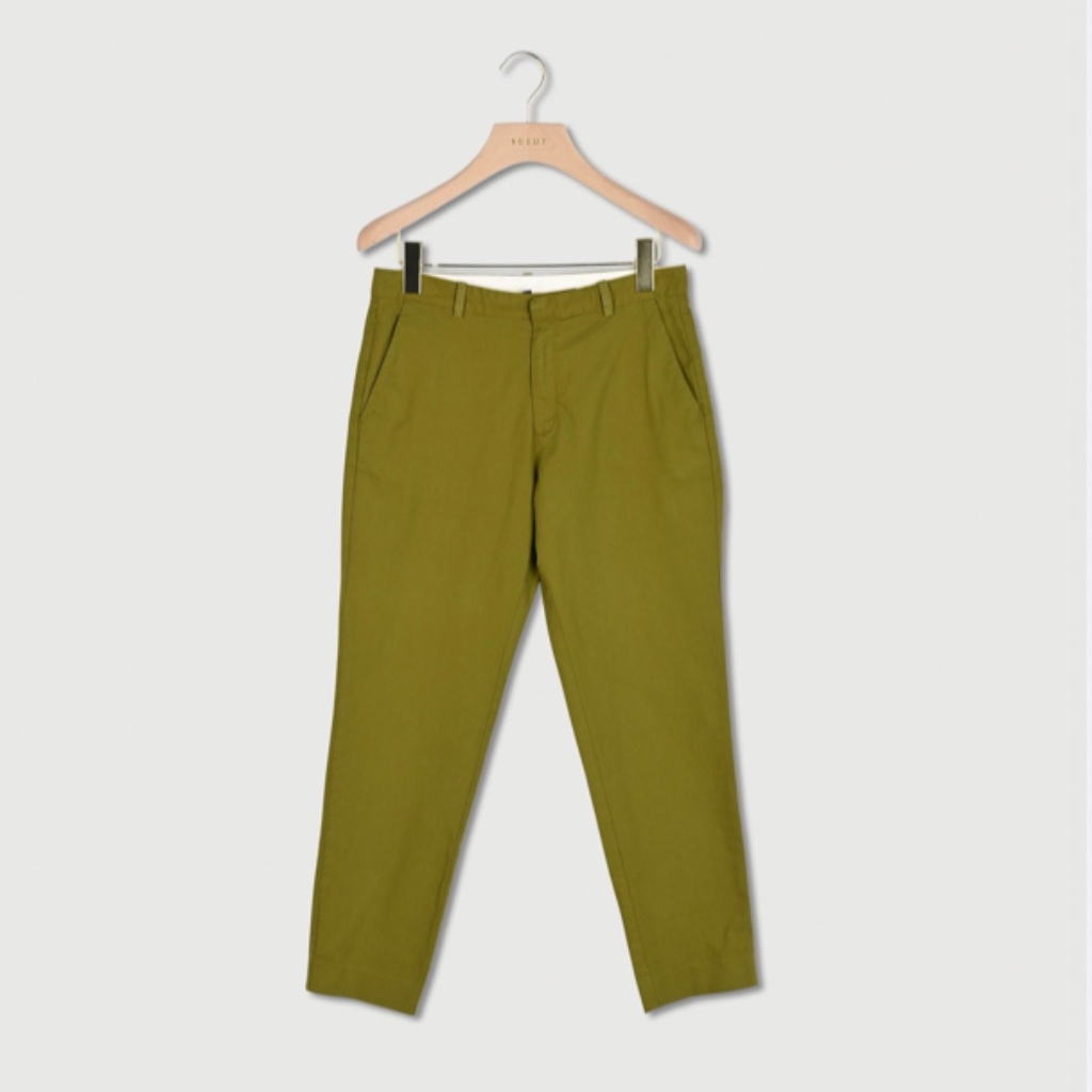 Soeur Adele Trousers, Olive Green, Size 40